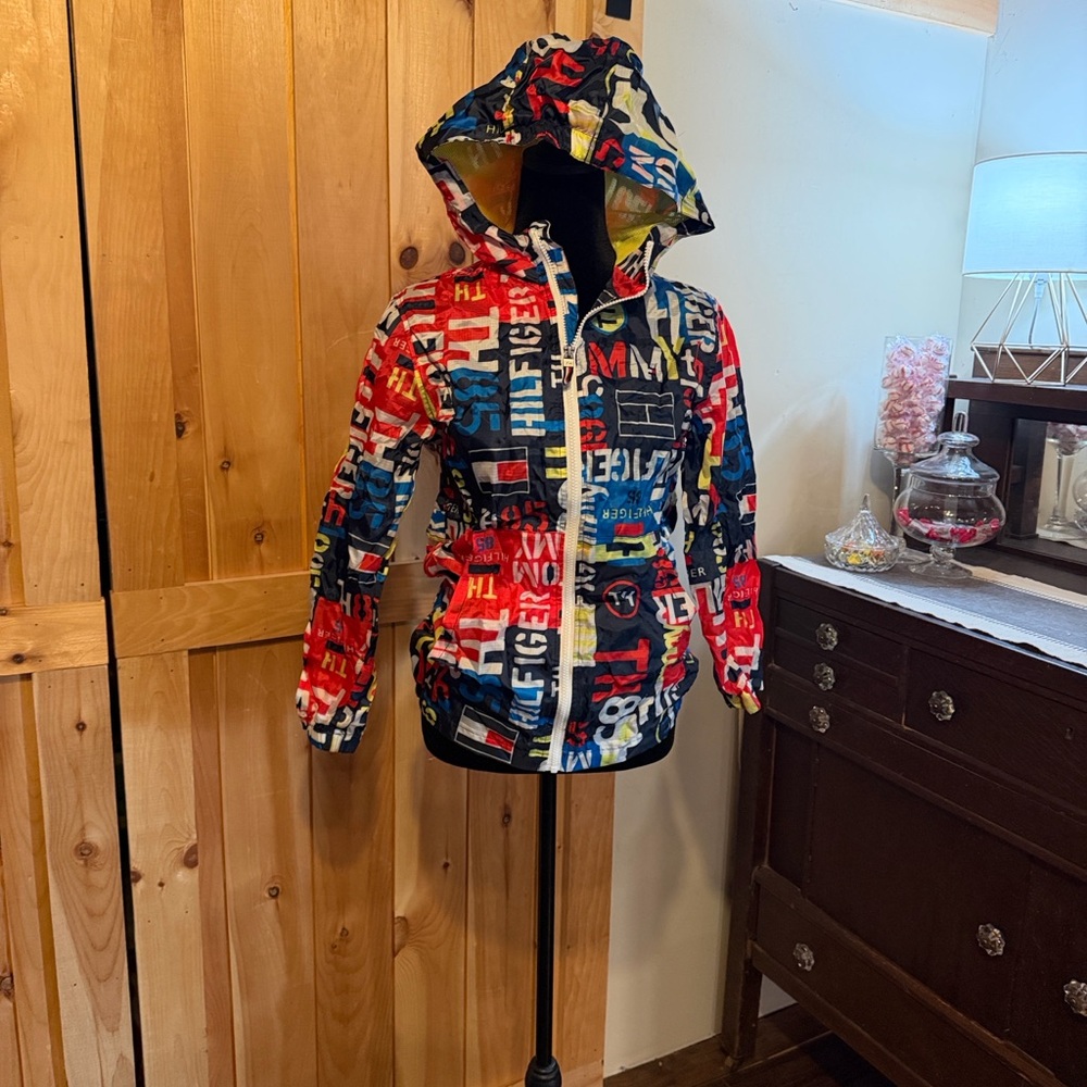 Tommy Hilfiger Multicolor Logo Patchwork Windbreaker Jacket